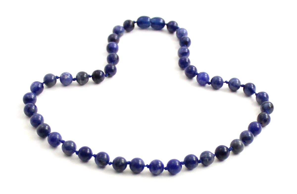 Sodalite Gemstone Knotted Blue Necklace