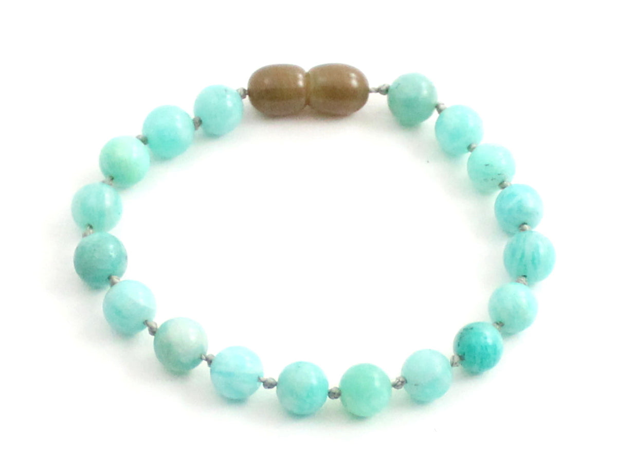 Amazonite Gemstone Knotted Green Anklet Bracelet