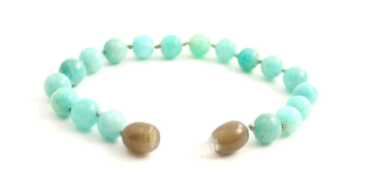 Amazonite Gemstone Knotted Green Anklet Bracelet