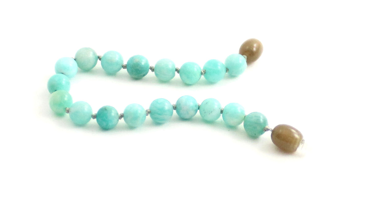 Amazonite Gemstone Knotted Green Anklet Bracelet