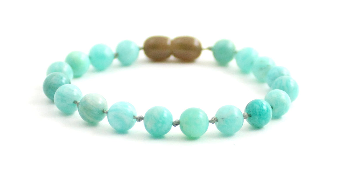 Amazonite Gemstone Knotted Green Anklet Bracelet