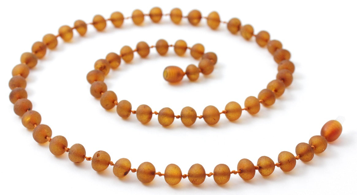 NBAR-3 Amber Adult Raw Cognac Teething Necklace
