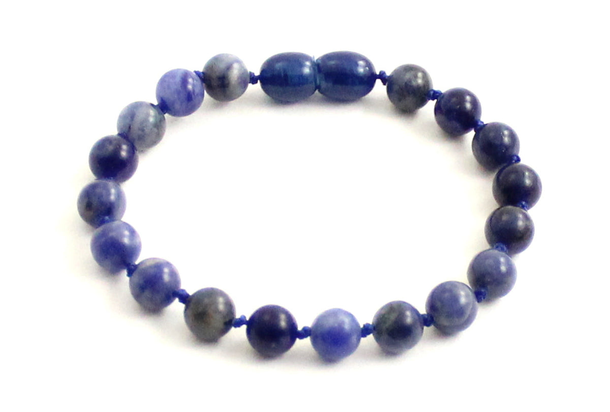 Sodalite Gemstone Knotted Blue Anklet Bracelet