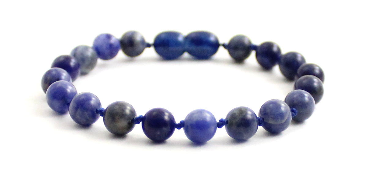 Sodalite Gemstone Knotted Blue Anklet Bracelet