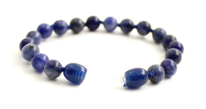 Sodalite Gemstone Knotted Blue Anklet Bracelet