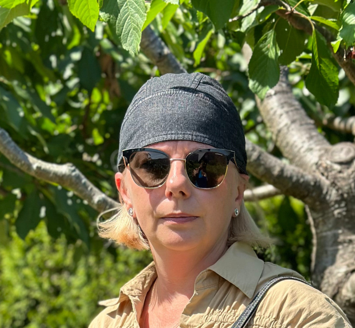 Virėjo kepuraitė bandana, Džinsinė skarelė juoda