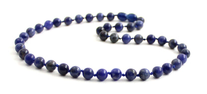 Sodalite Gemstone Knotted Blue Necklace