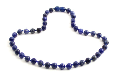 Sodalite Gemstone Knotted Blue Necklace